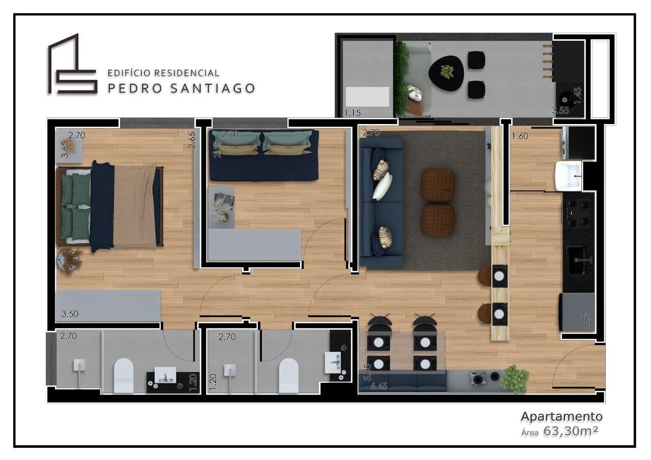 Residencial Pedro Santiago – Apartamentos para locação